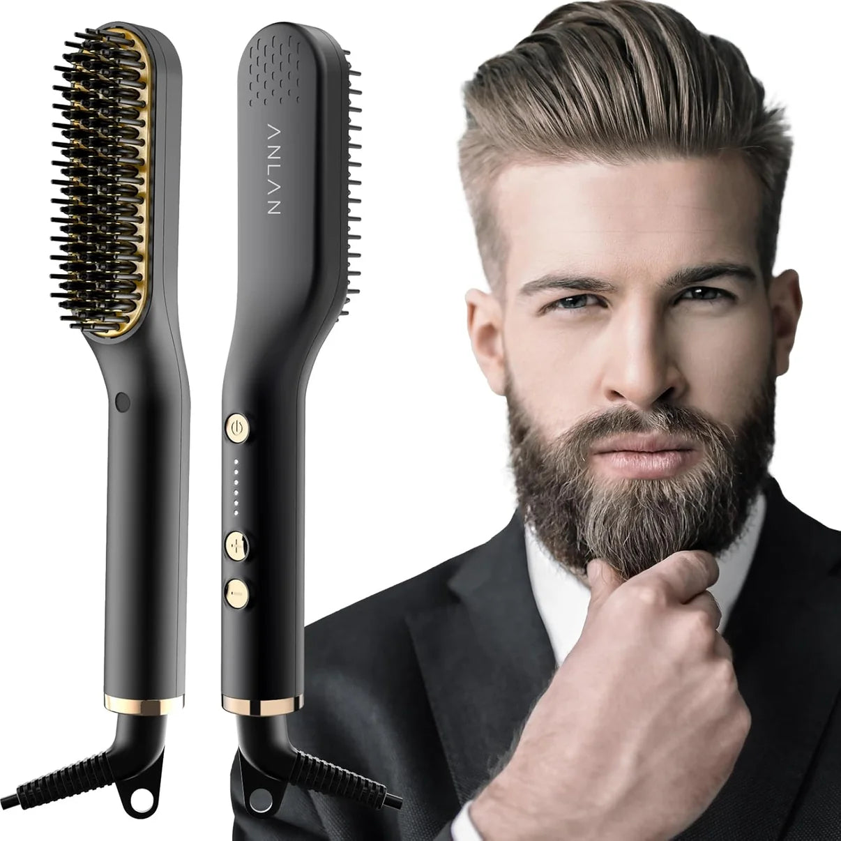 ANLAN Beard Hair Straightening Brush (HZS01)