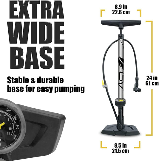 BV High-Volume Floor Pump: Fast, Accurate, and Easy