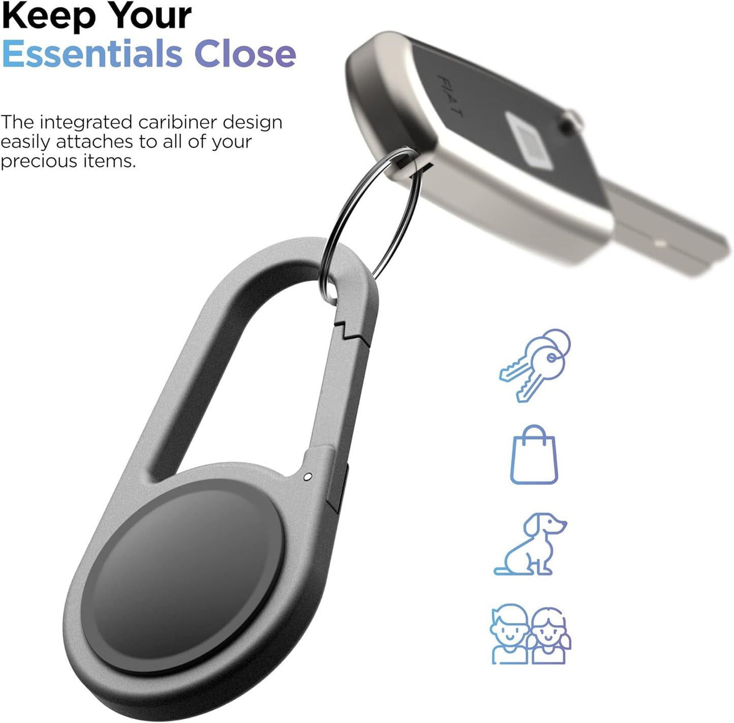 Ultra-Durable Carabiner AirTag Holder: Seamless Protection