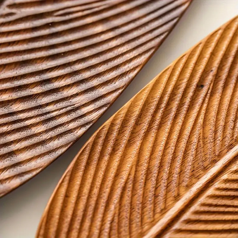 Handcrafted Wooden Leaf Tray