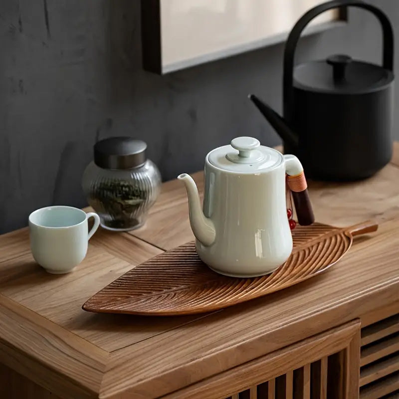 Handcrafted Wooden Leaf Tray