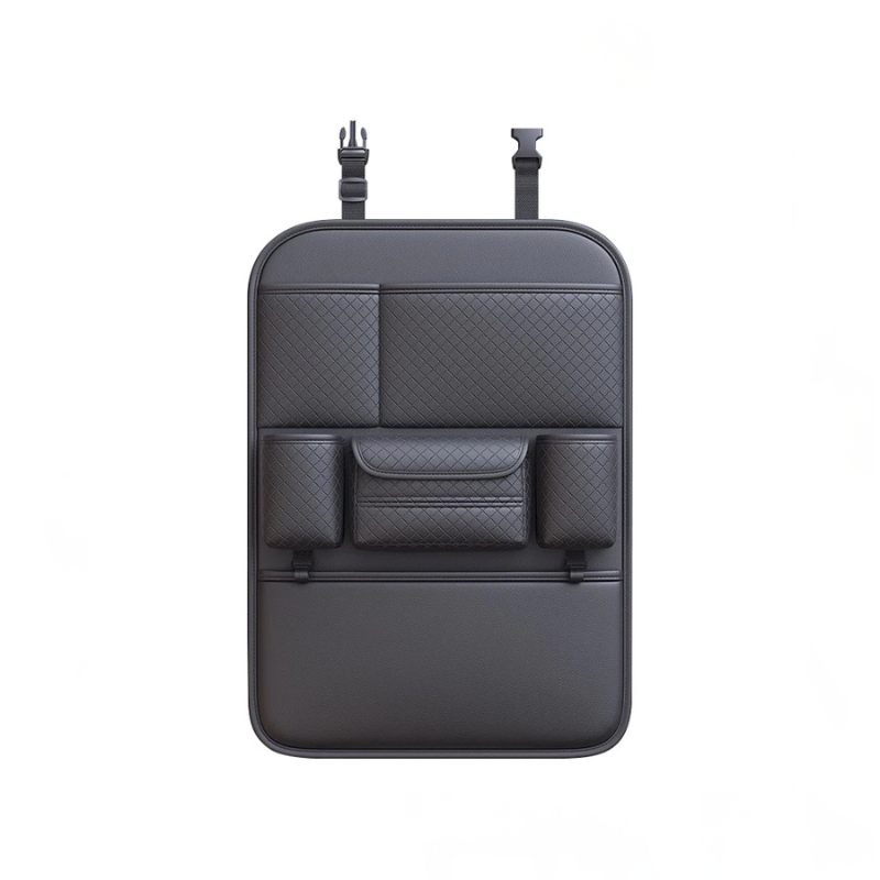 Premium PU Leather Multi-Functional Car Seat Back Organizer