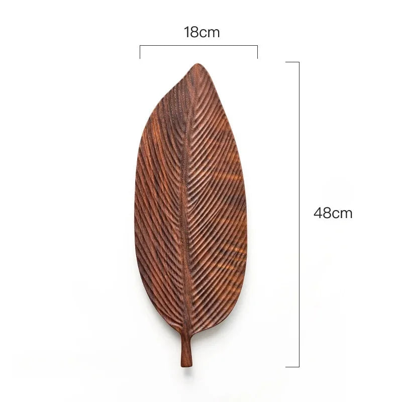 Handcrafted Wooden Leaf Tray