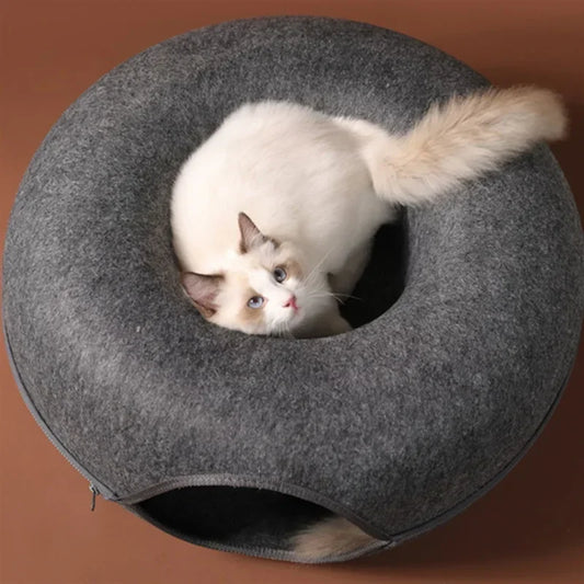 MORK GOODNESS Cozy Haven™ 2-in-1 Cat Tunnel & Bed
