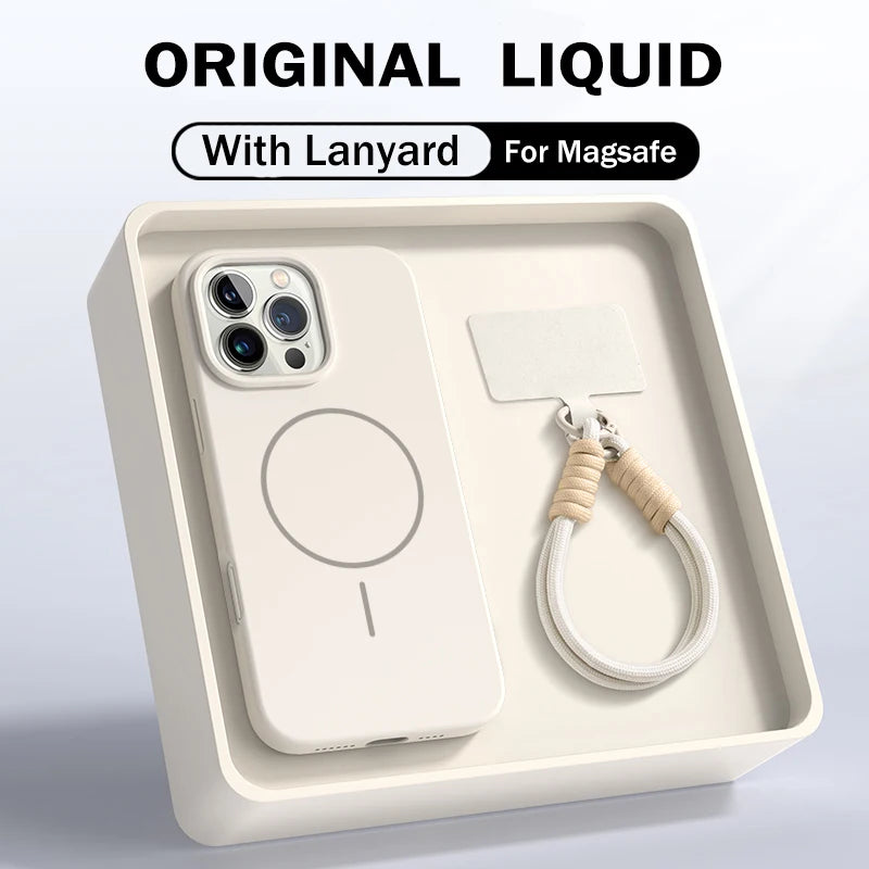 JOYCAPA Liquid Silicone Lanyard MagSafe Case for iPhone 17 & 16