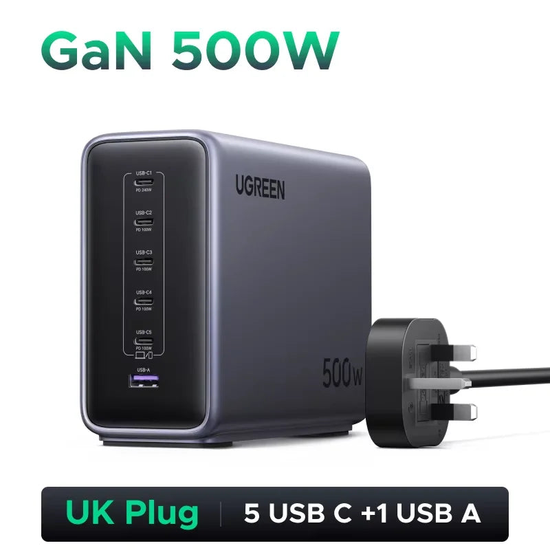 UGREEN Nexode 500W GaN Charger Desktop Charging Station