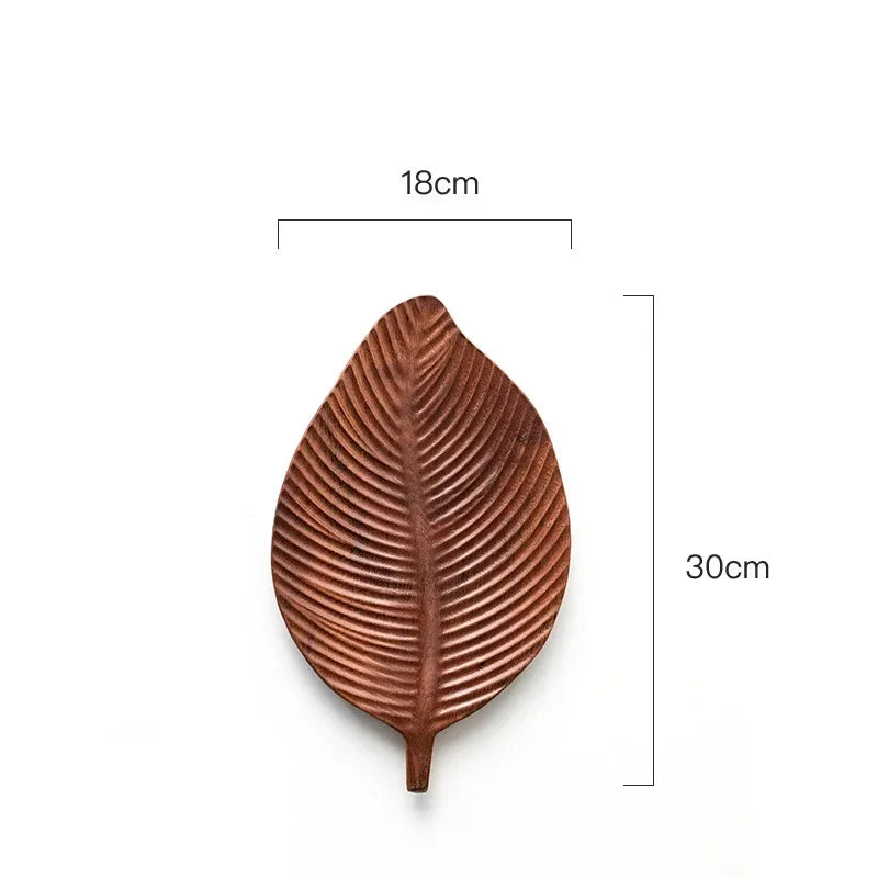 Handcrafted Wooden Leaf Tray