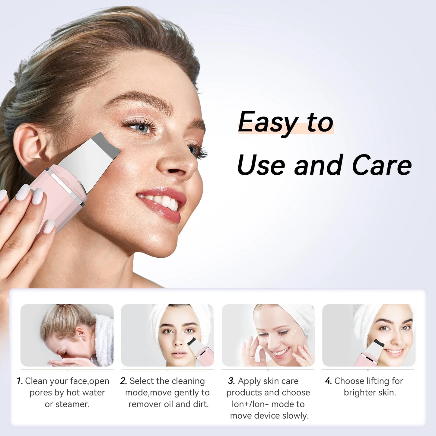 ANLAN Ultrasonic Skin Scrubber 4 Modes
