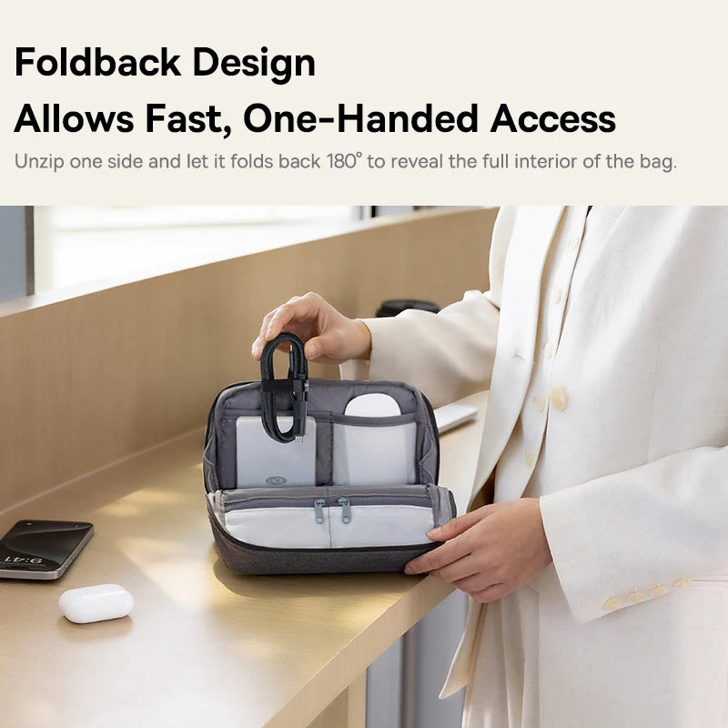 Baseus Nomos Digital Device Storage Bag: Large Capacity Electronic Organizer