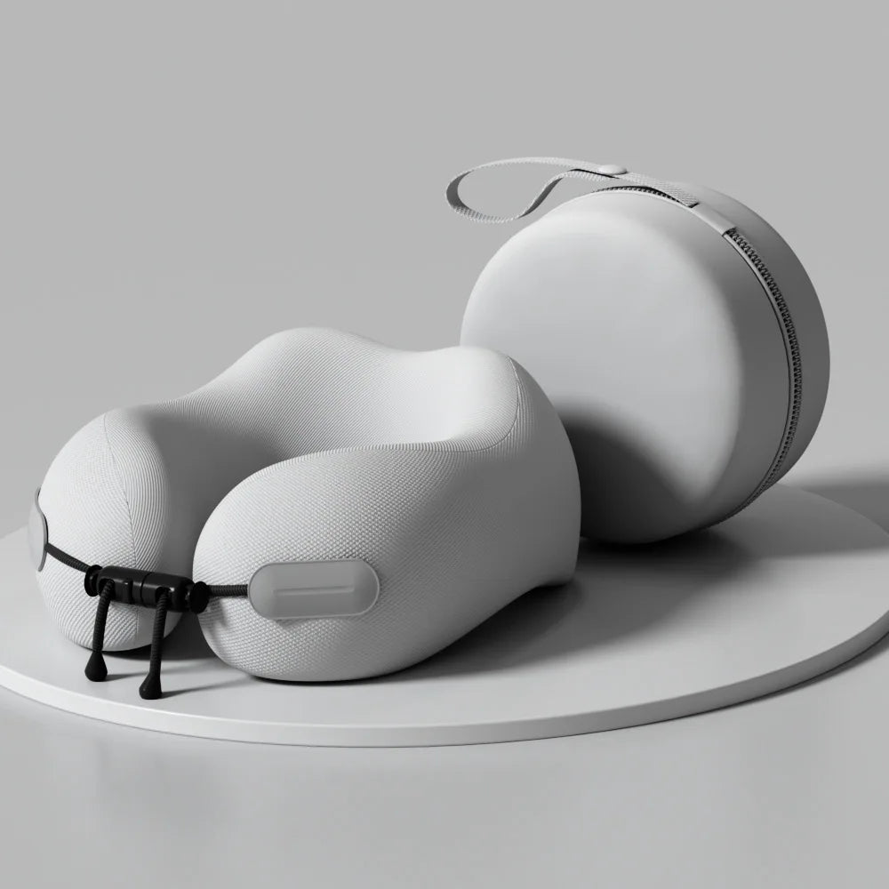 Memory Foam Travel Neck Pillow & Portable U-Shaped Support