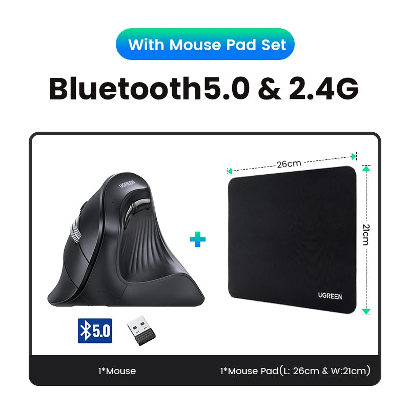 UGREEN Vertical Mouse (Ergonomic Wireless)