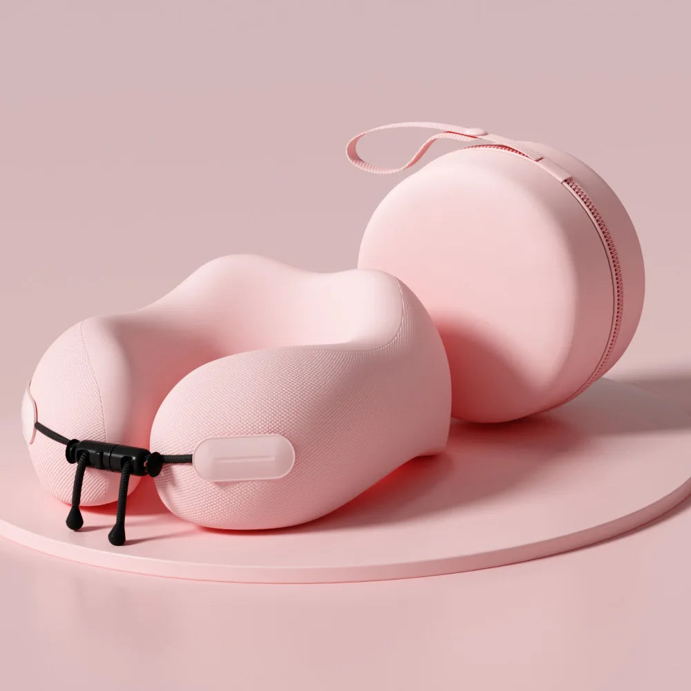 Memory Foam Travel Neck Pillow & Portable U-Shaped Support