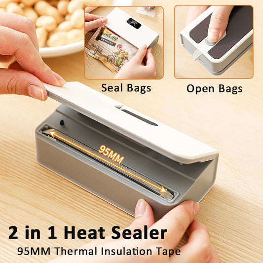 Cooskr 3-in-1 Rechargeable Mini Bag Sealer