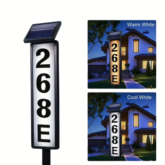 KEWEN Solar Powered Smart Address Sign & House Number