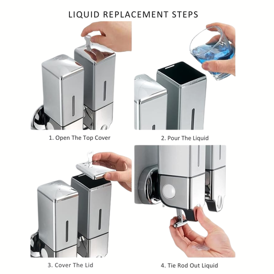 3-in-1 Wall-Mounted Bathroom Shower Dispenser