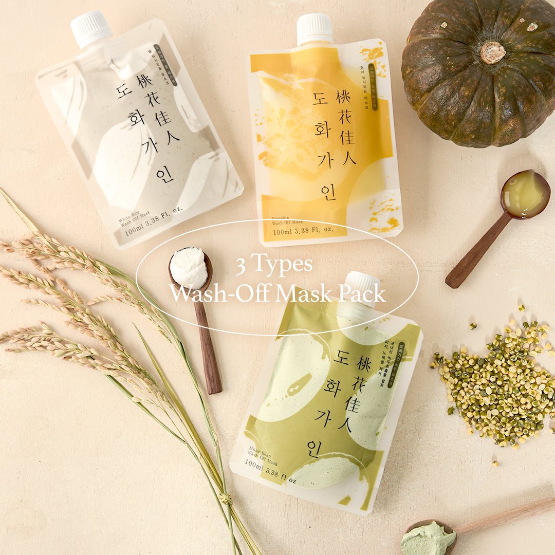 House of Dohwa Wash-Off Mask Pack Set (Rice + Pumpkin + Mung Bean)