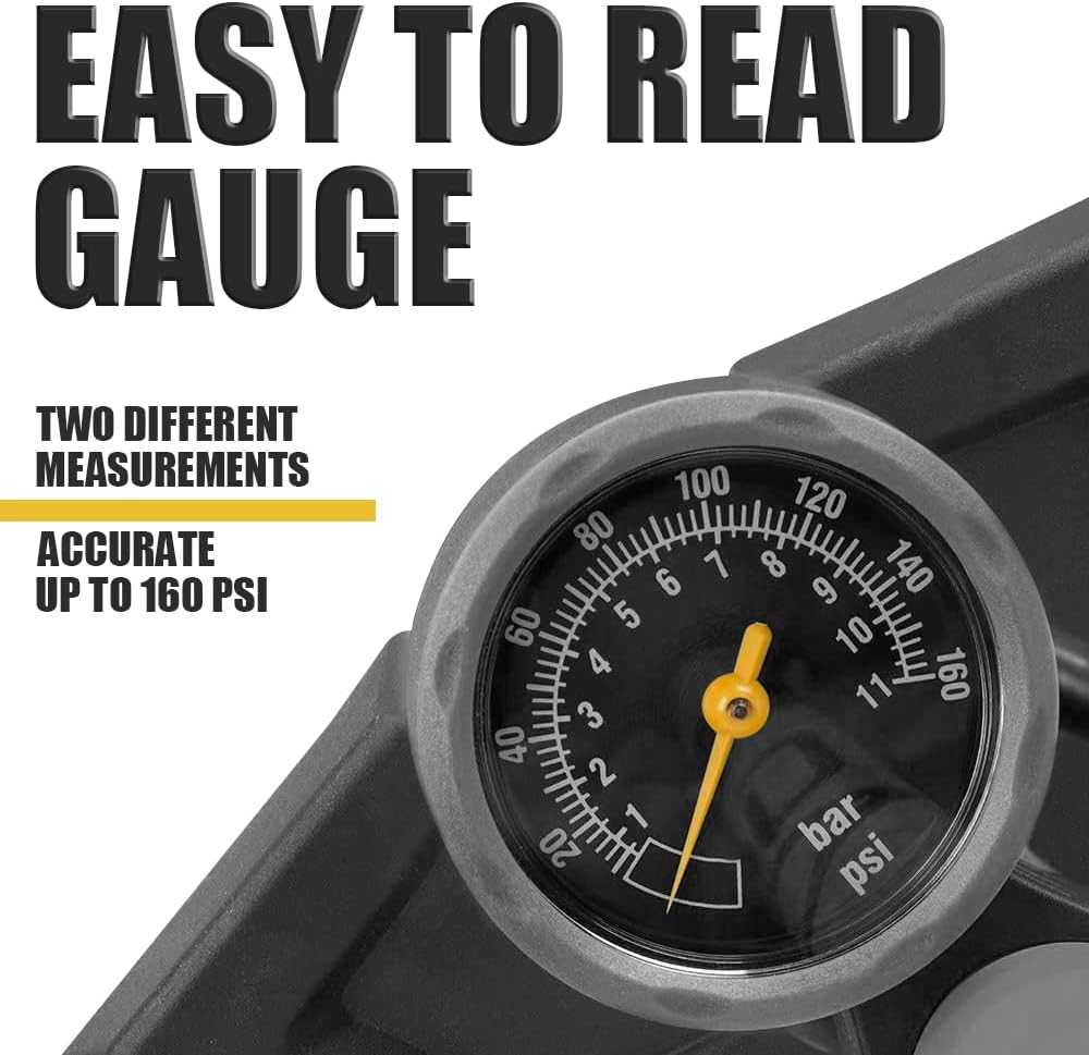 BV High-Volume Floor Pump: Fast, Accurate, and Easy