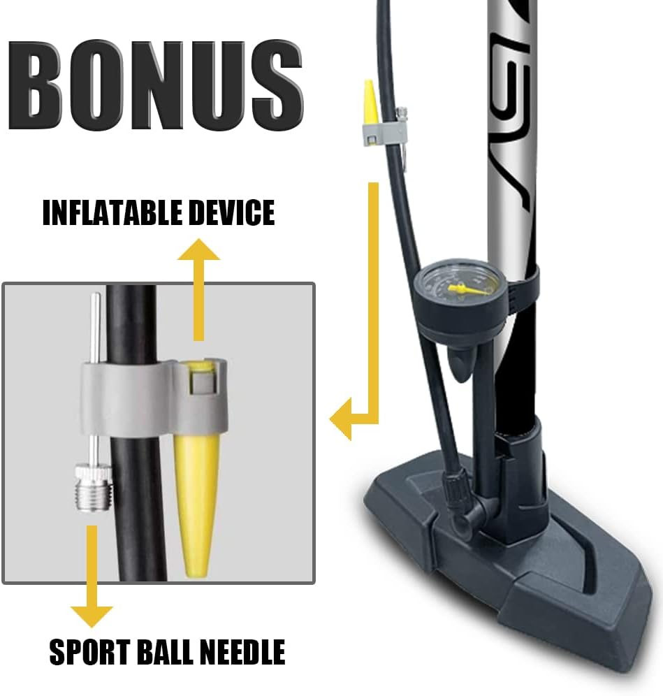 BV High-Volume Floor Pump: Fast, Accurate, and Easy