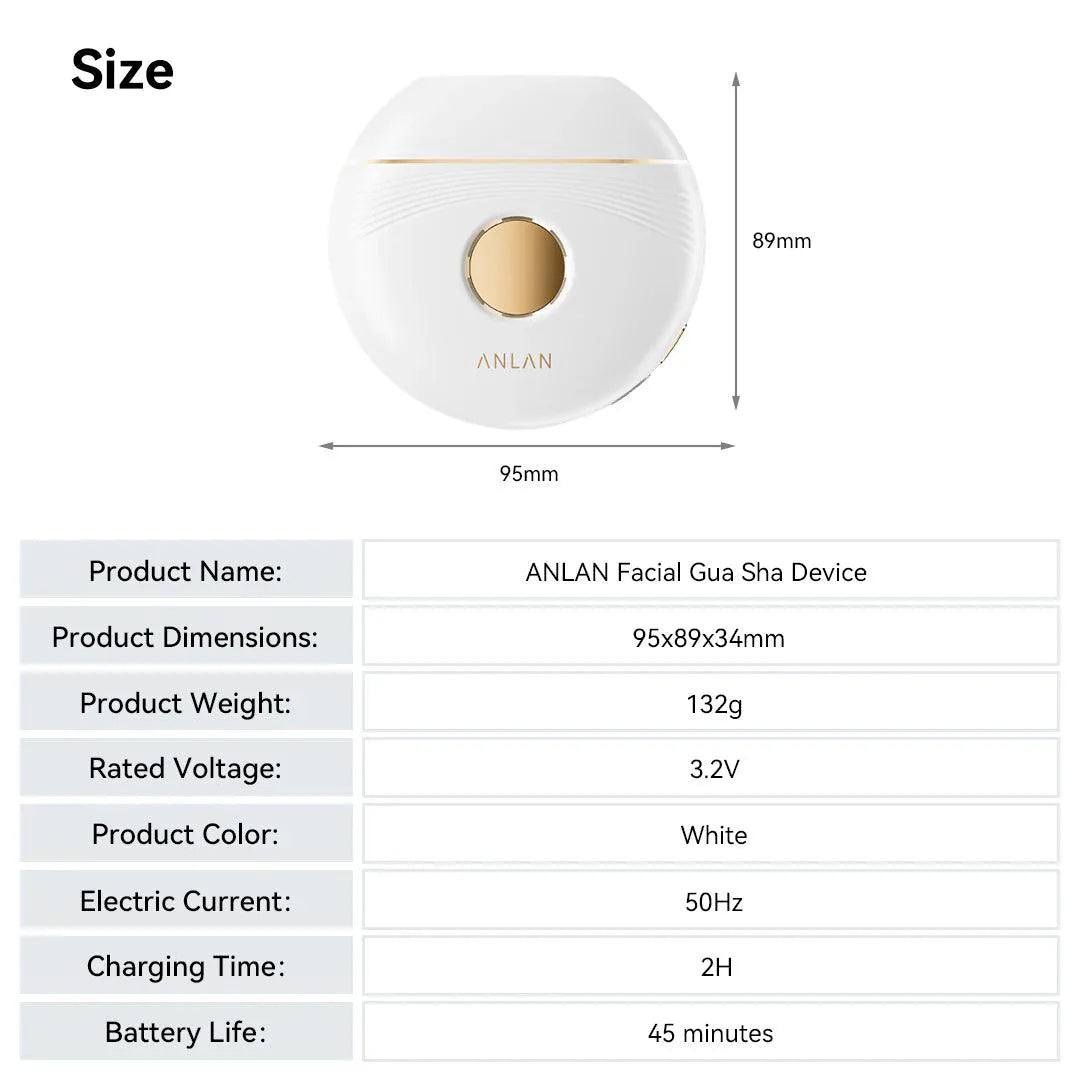 ANLAN EMS Microcurrent Gua Sha Facial Massager