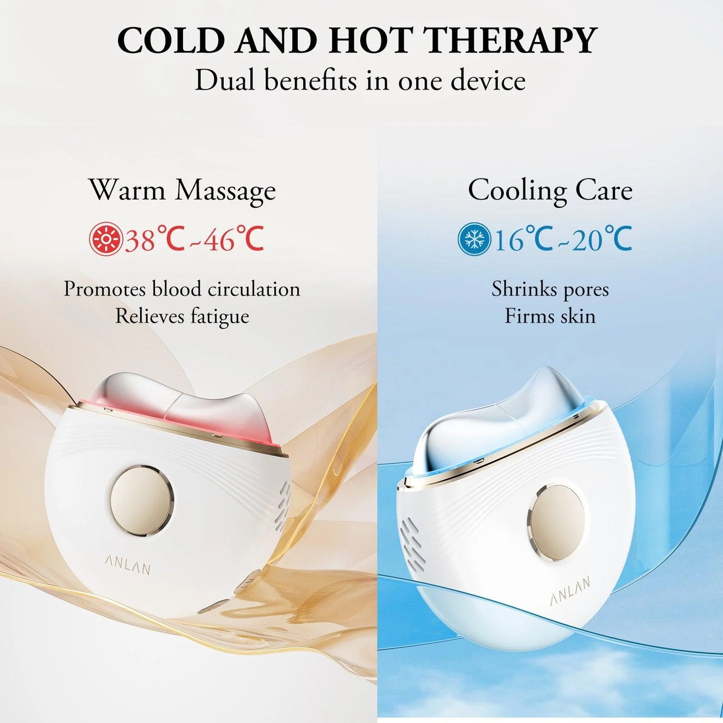 ANLAN EMS Microcurrent Gua Sha Facial Massager