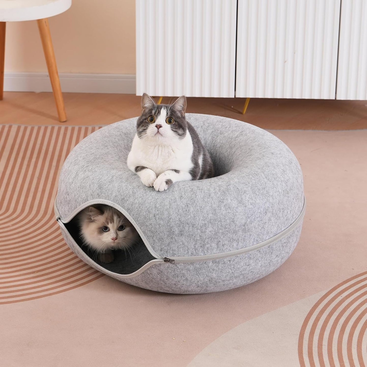 MORK GOODNESS Cozy Haven™ 2-in-1 Cat Tunnel & Bed