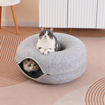 MORK GOODNESS Cozy Haven™ 2-in-1 Cat Tunnel & Bed