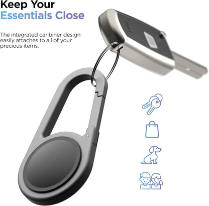 Ultra-Durable Carabiner AirTag Holder: Seamless Protection