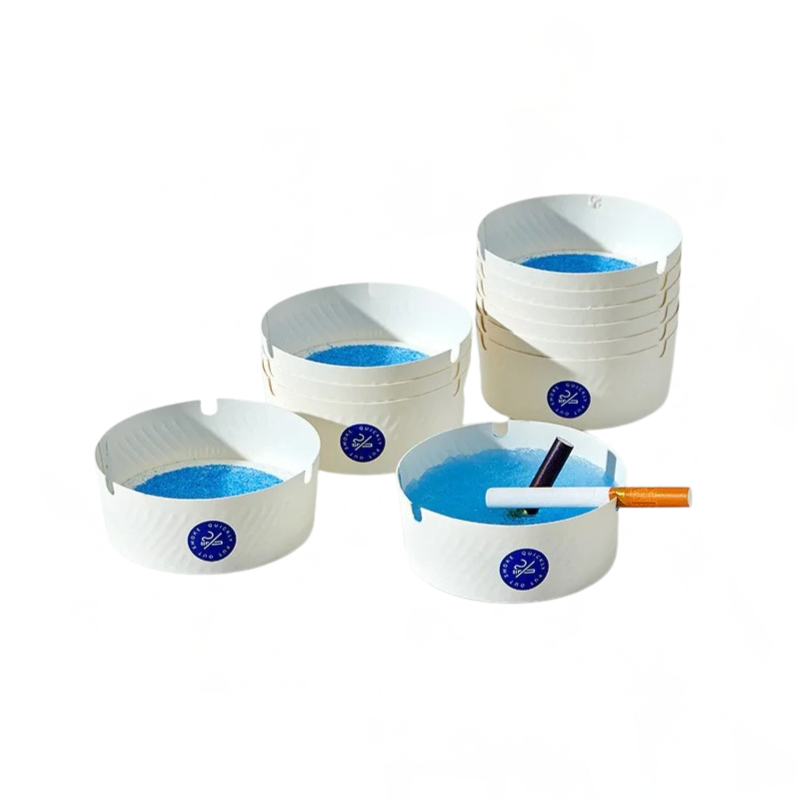 25 Pcs High-End Disposable Smokeless Ashtrays with Ash Absorbing Balm