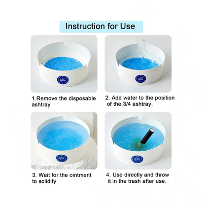 25 Pcs High-End Disposable Smokeless Ashtrays with Ash Absorbing Balm