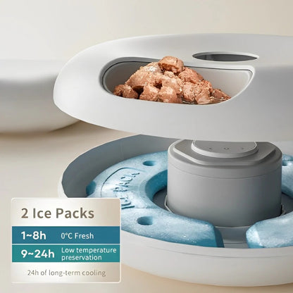 ROJECO 6 Meals Automatic Pet Feeder (with 2 Pcs Ice Pack)