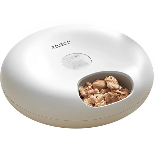 ROJECO 6 Meals Automatic Pet Feeder (with 2 Pcs Ice Pack)