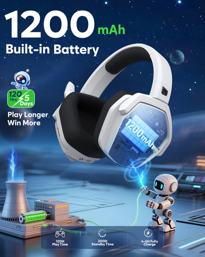 NUBWO G06 Wireless Gaming Headset with Dual Charging Station