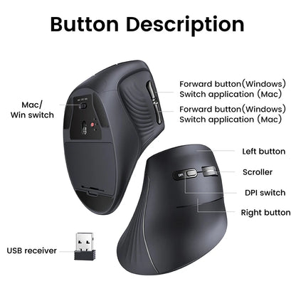 UGREEN Vertical Mouse (Ergonomic Wireless)