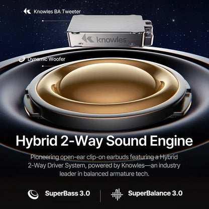 Baseus Inspire XC1 Open-Ear Clip Earbuds: Sound by Bose, Dolby Audio, Hi-Res Clarity