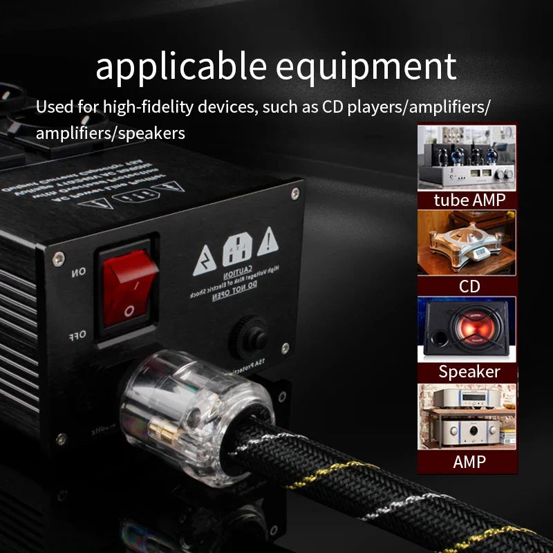 YYAUDIO Hi-End Pure Copper AC Power Cable (Hi-Fi Audio)