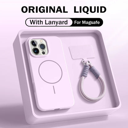 JOYCAPA Liquid Silicone Lanyard MagSafe Case for iPhone 17 & 16