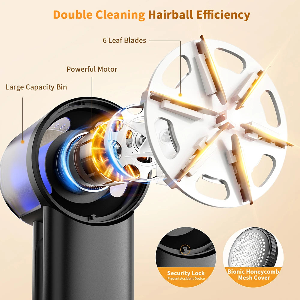 ColdSky 2-in-1 Rechargeable Fabric Shaver: Pro Lint Remover with LED Display