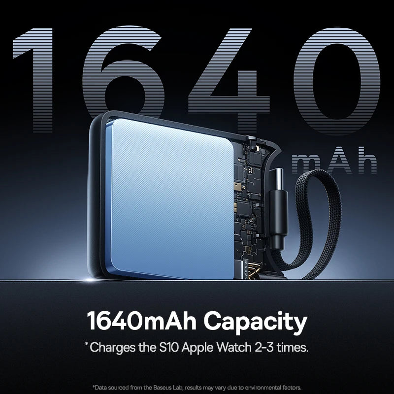 Baseus 5W Magnetic Wireless Charger: Apple Watch Travel Puck with Built-in USB-C Cable