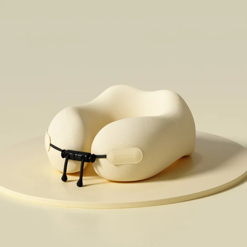 Memory Foam Travel Neck Pillow & Portable U-Shaped Support