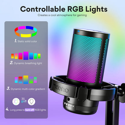 Maono DGM20 GamerWave RGB USB Gaming Microphone