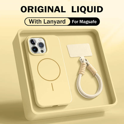 JOYCAPA Liquid Silicone Lanyard MagSafe Case for iPhone 17 & 16