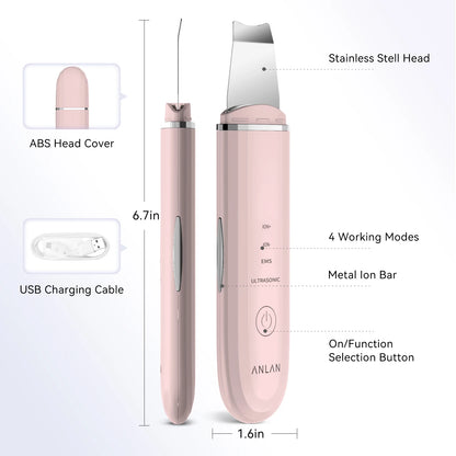 ANLAN Ultrasonic Skin Scrubber 4 Modes
