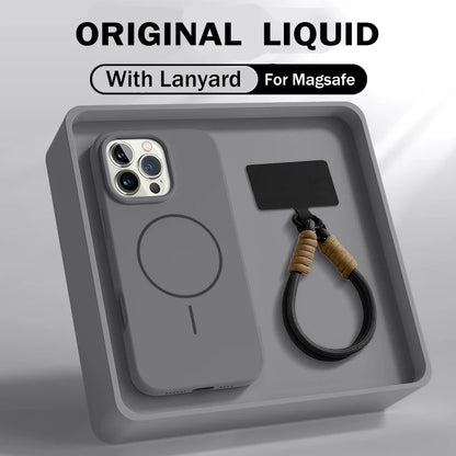 JOYCAPA Liquid Silicone Lanyard MagSafe Case for iPhone 17 & 16