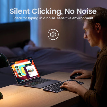 UGREEN KU005 Ultra-Slim Wireless Keyboard: Multi-Device Bluetooth & 2.4G