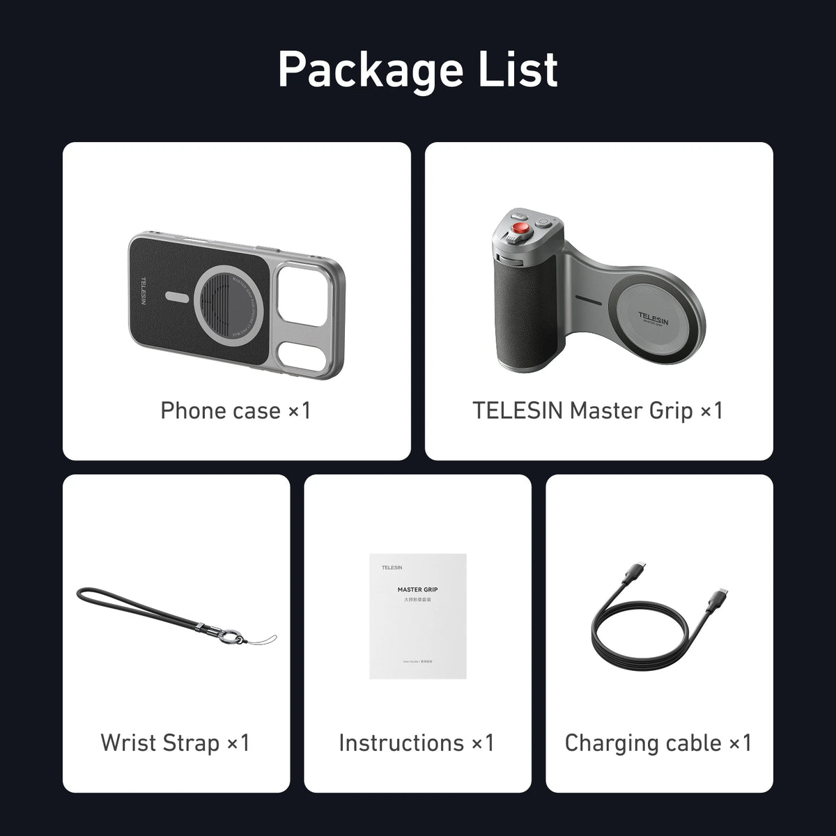 TELESIN Master Grip for iPhone 17 Pro & Pro Max