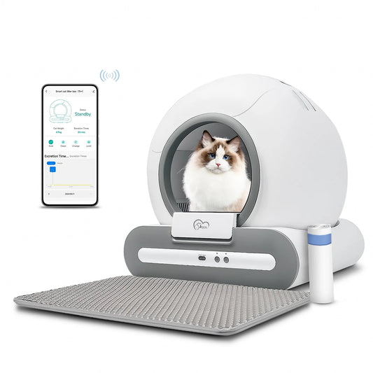 DOEL SmartFlow™ Self-Cleaning Cat Litter Box with App Control & Health Monitoring