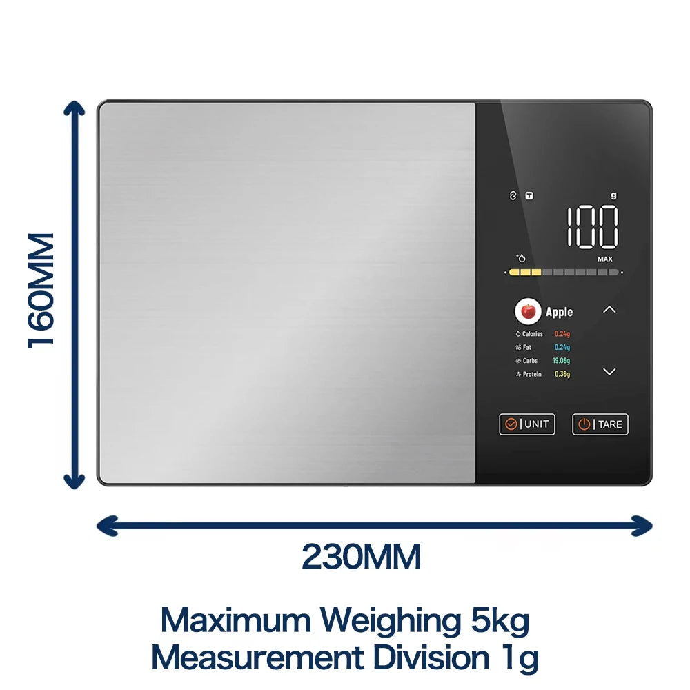icomon Smart Kitchen Scale: Nutritional Calculator & Macro Tracker (11LB/5kg)