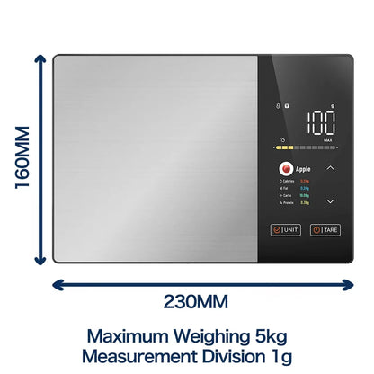 icomon Smart Kitchen Scale: Nutritional Calculator & Macro Tracker (11LB/5kg)