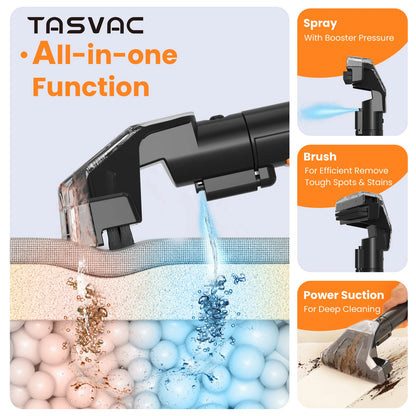 TASVAC C7 Portable Carpet and Upholstery Cleaner: 15000Pa High-Suction Spot Cleaner