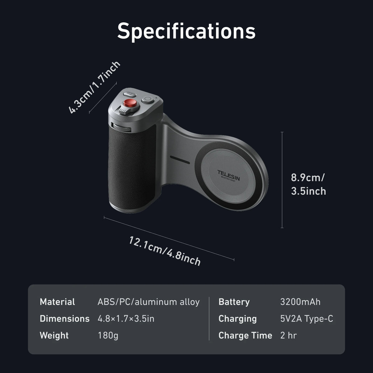 TELESIN Master Grip for iPhone 17 Pro & Pro Max